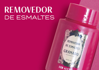 Removedor de esmaltes sem acetona Granado Pink.