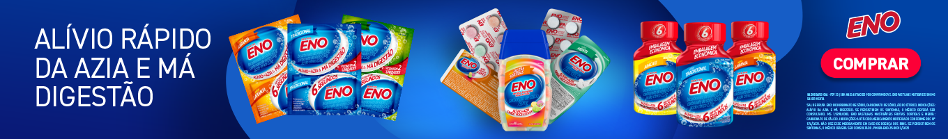 Eno, alívio rápido da azia e má digestão.