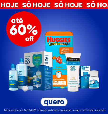 Só hoje!  Ofertas especiais para você.