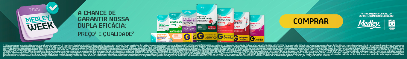 Leve 3  Pague 2 em genéricos Medley. Aproveite as ofertas do Medley Week!