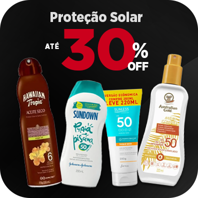 Protetor Solar com até 30% Of