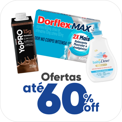 As melhores ofertas, até 60% OFF.
