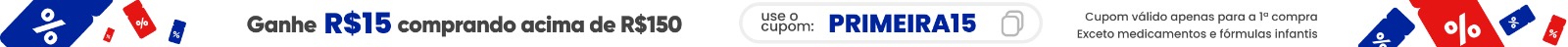 Ganhe R$15 com o cupom PRIMEIRA15