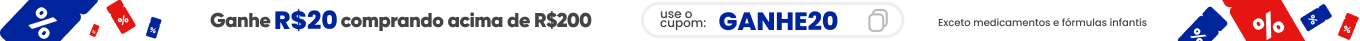 Ganhe R$20 com o cupom GANHE20