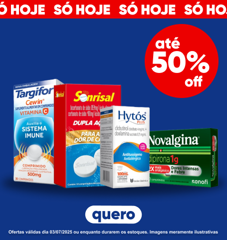 Só hoje!  Ofertas especiais para você.