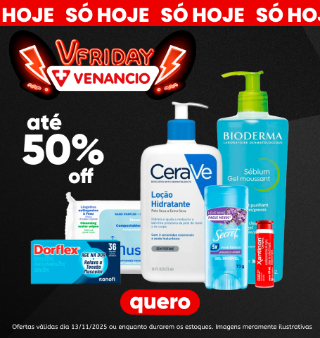 Só hoje! Produtos essenciais com até 5% de desconto