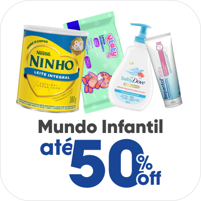 Mundo Infantil com até 0% Off.