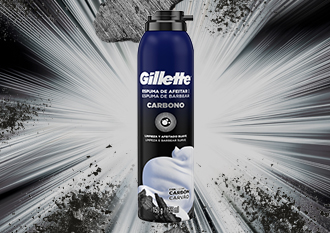 Espuma de Barbear Gillette Carbono