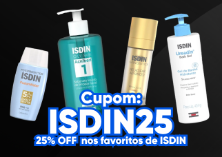 25% de desconto nos favoritos Isdin
