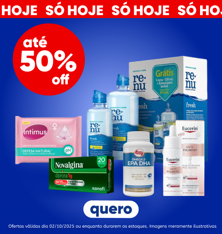 Só hoje! Produtos essenciais com até 55% de desconto