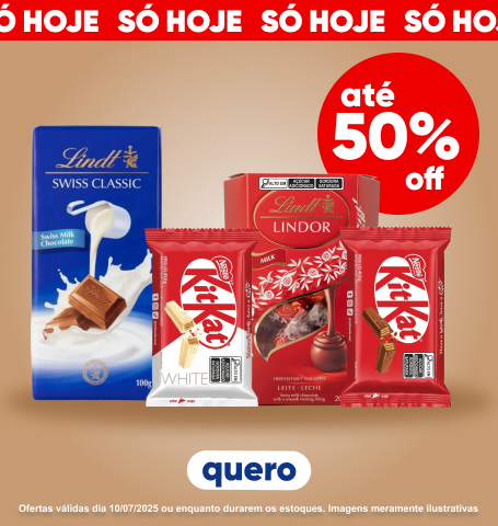 Só hoje!  Ofertas especiais para você.