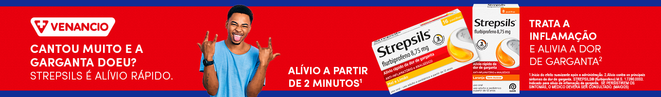 Strepsils é alívio rápido para a dor de garganta!
