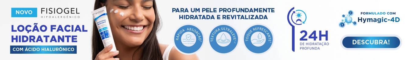 Conheça a loção facial hidratante Fisiogel.