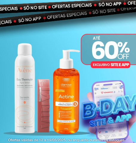 Confira as ofertas de aniversário site e app.